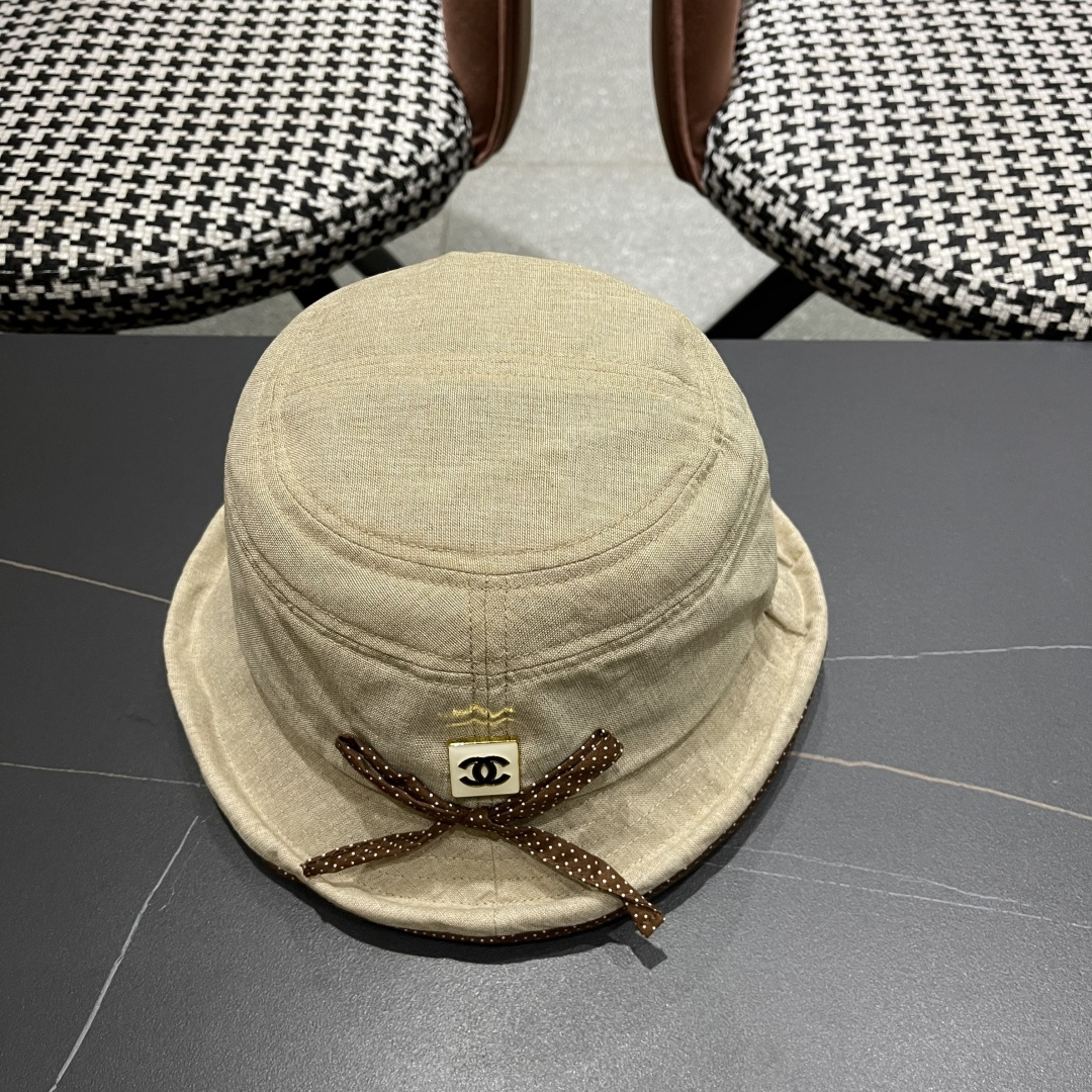  香奈儿 2025新款蝴蝶结卷边渔夫帽子女夏季赫本风气质优雅
礼帽百搭显脸小遮阳盆帽