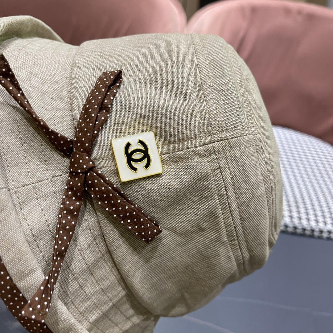  香奈儿 2025新款蝴蝶结卷边渔夫帽子女夏季赫本风气质优雅
礼帽百搭显脸小遮阳盆帽