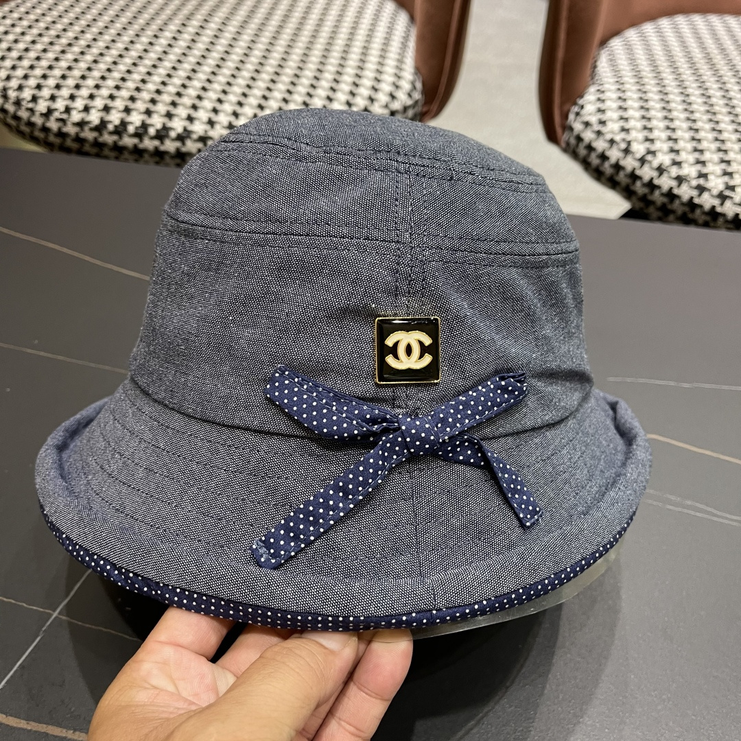  香奈儿 2025新款蝴蝶结卷边渔夫帽子女夏季赫本风气质优雅
礼帽百搭显脸小遮阳盆帽