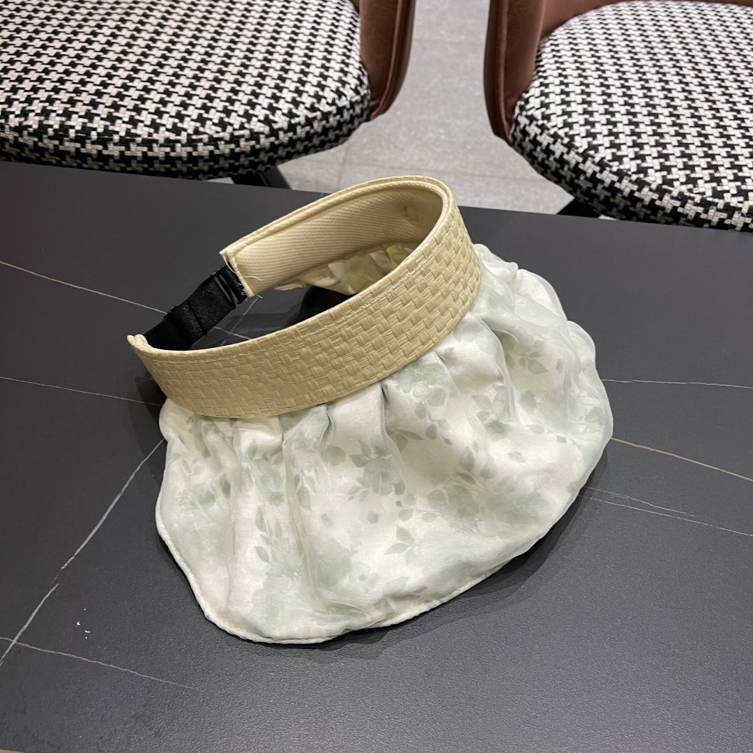  Prada普拉达多2025遮阳帽女夏季新款海边度假沙滩防晒防紫外线空顶帽