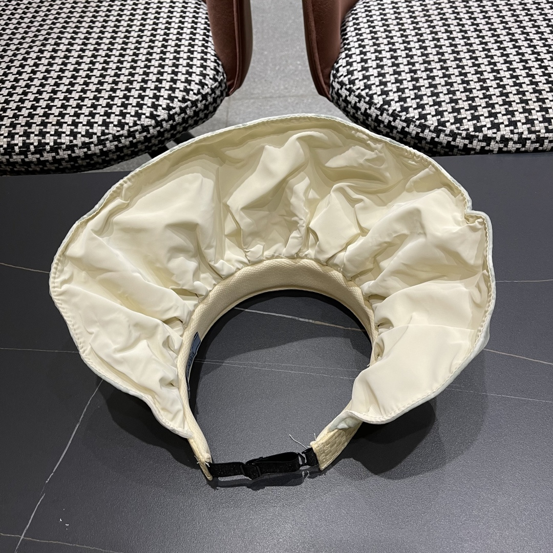  Prada普拉达多2025遮阳帽女夏季新款海边度假沙滩防晒防紫外线空顶帽