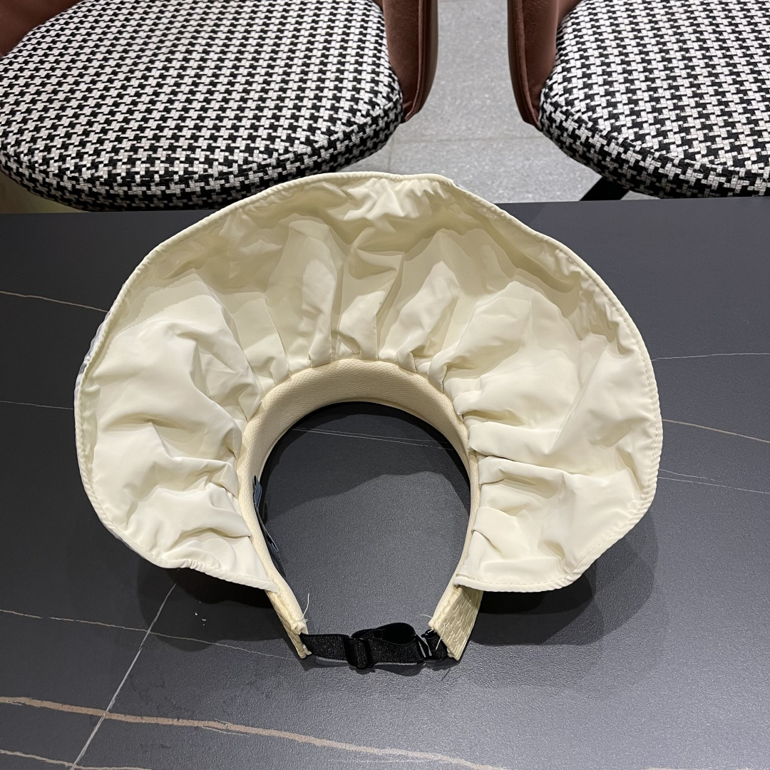  Prada普拉达多2025遮阳帽女夏季新款海边度假沙滩防晒防紫外线空顶帽