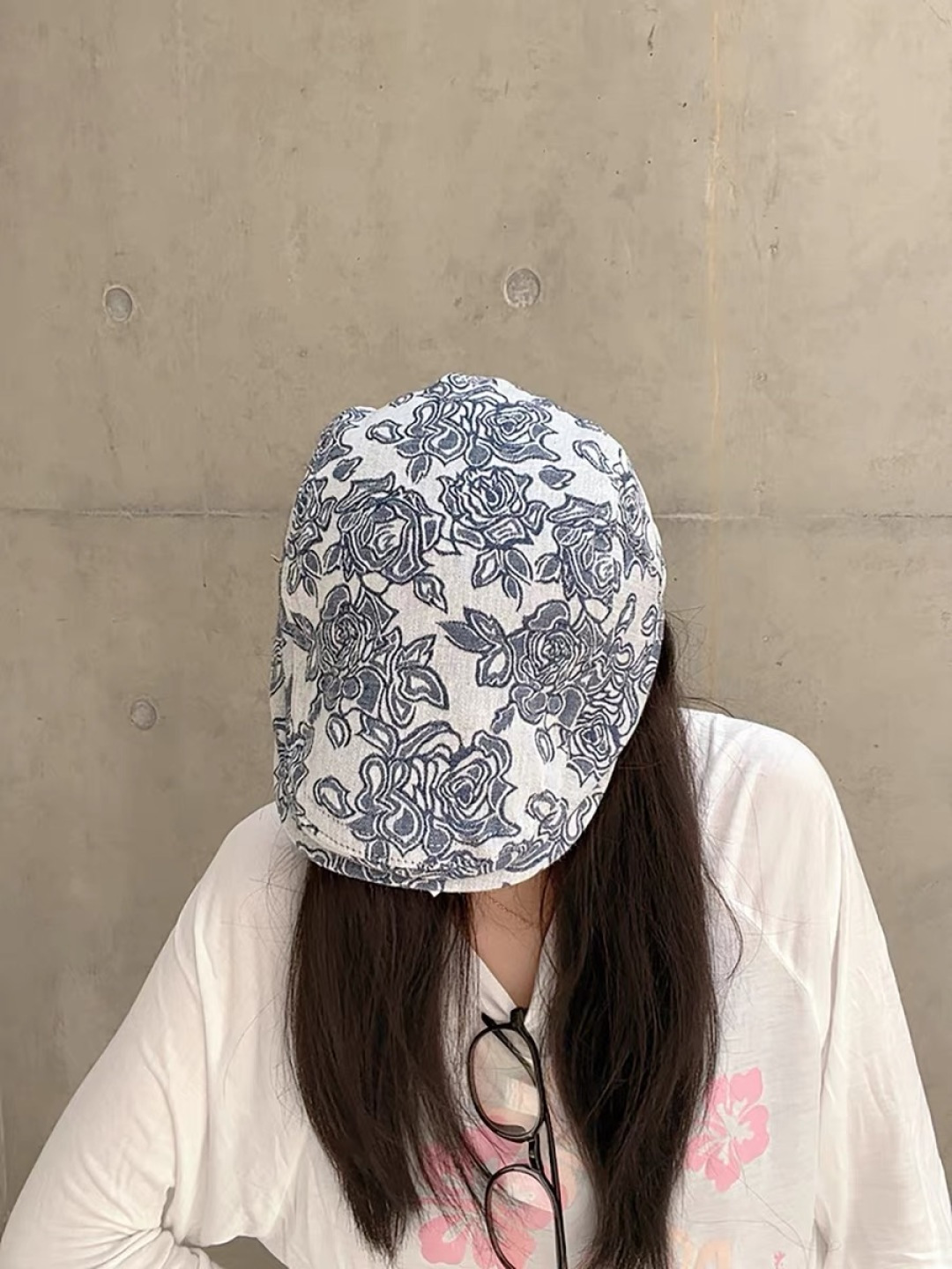 香奈儿2025韩版印花前进帽子女国风复古春夏时尚帽子民族风贝雷帽个性鸭舌帽