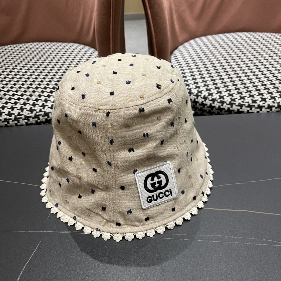  香奈儿Chanel夏季透气防晒渔夫帽子小碎花脸小休闲百搭出游遮阳盆帽