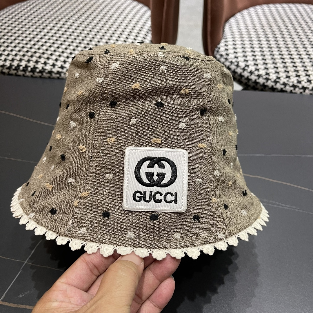  香奈儿Chanel夏季透气防晒渔夫帽子小碎花脸小休闲百搭出游遮阳盆帽