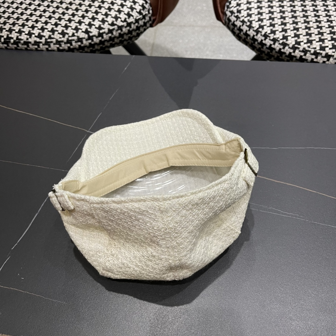 香奈儿 英伦复古前进帽女 2024春秋季百搭鸭舌报童帽大头围画