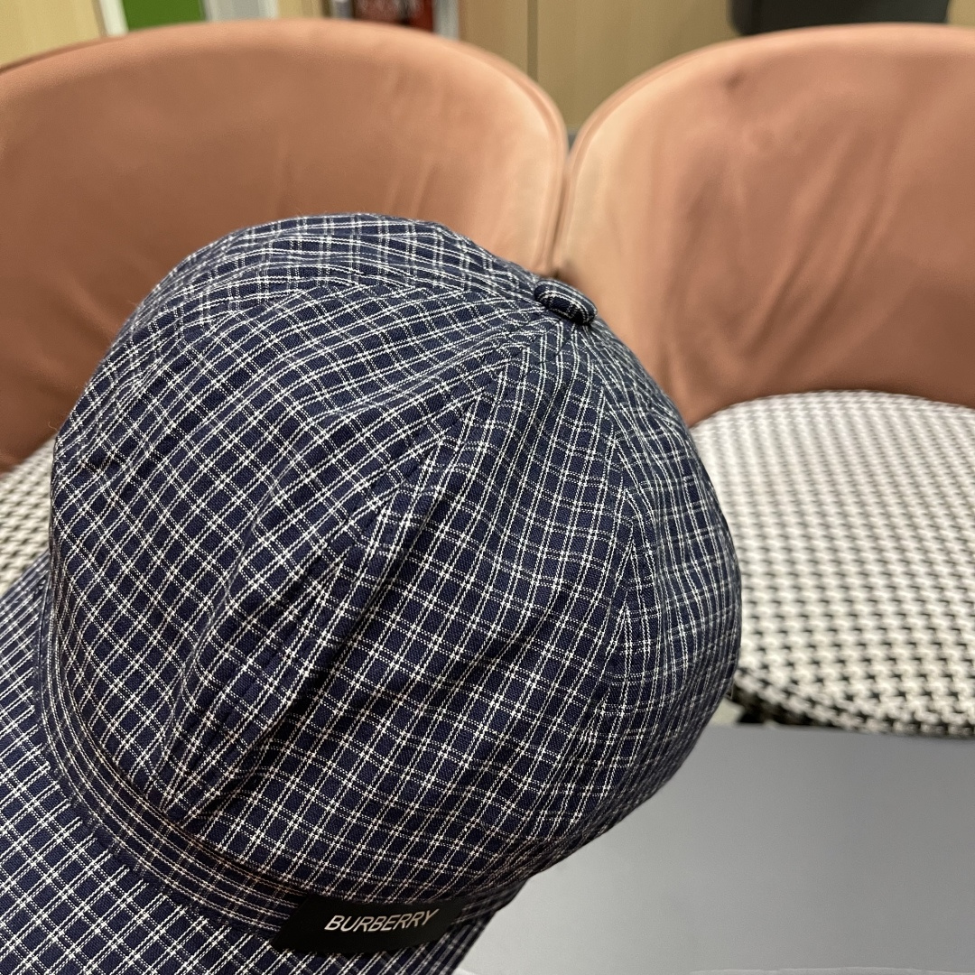 巴宝莉 2025新款韩版格纹贝雷帽文艺风复吉八角帽显脸小画家帽防晒帽子夏