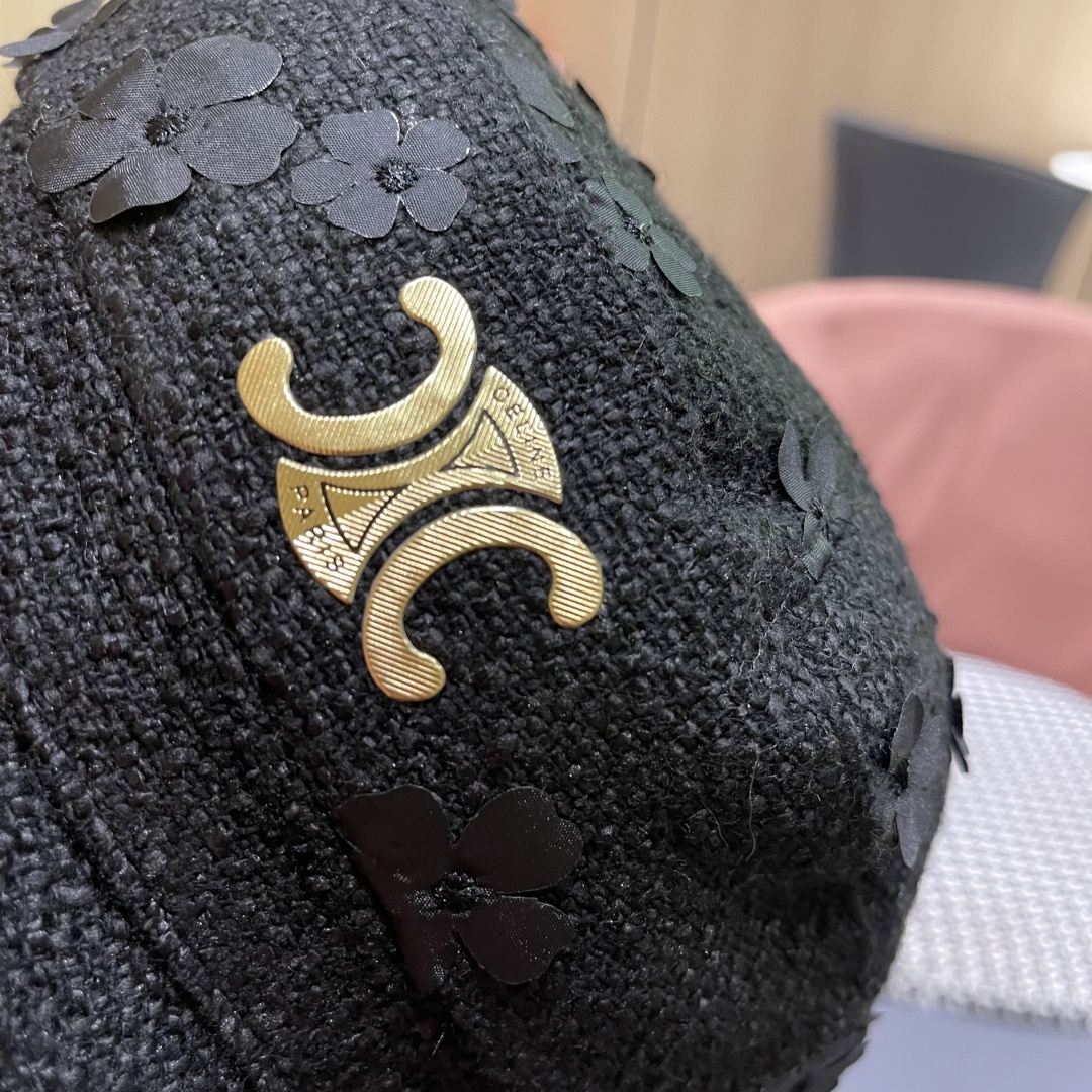 赛琳 2025新款日系复古简约百搭花朵八角帽女早秋画家帽报童帽子显脸小