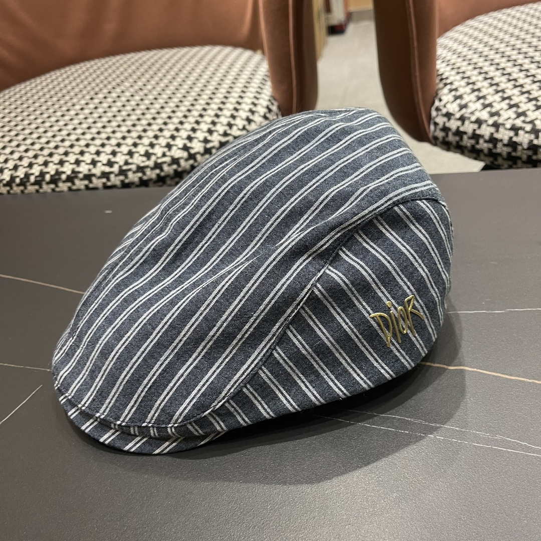 NO:362104,Dior Japanese striped temperament beret spring and autumn summer couples show their faces and small forward hats. Male and female painter hat sun protection baseball hat straw hat fisherman hat baseball hat knit hat, hat, dior, espadrilles, hats迪奥 日系条纹气质贝雷帽春秋夏季情侣显脸小前进帽 男女画家帽遮阳鸭舌帽子草帽渔夫帽棒球帽针织帽,帽子,dior,espadrilles,hats,hat