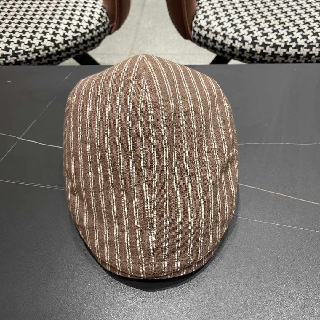  迪奥 日系条纹气质贝雷帽春秋夏季情侣显脸小前进帽
男女画家帽遮阳鸭舌