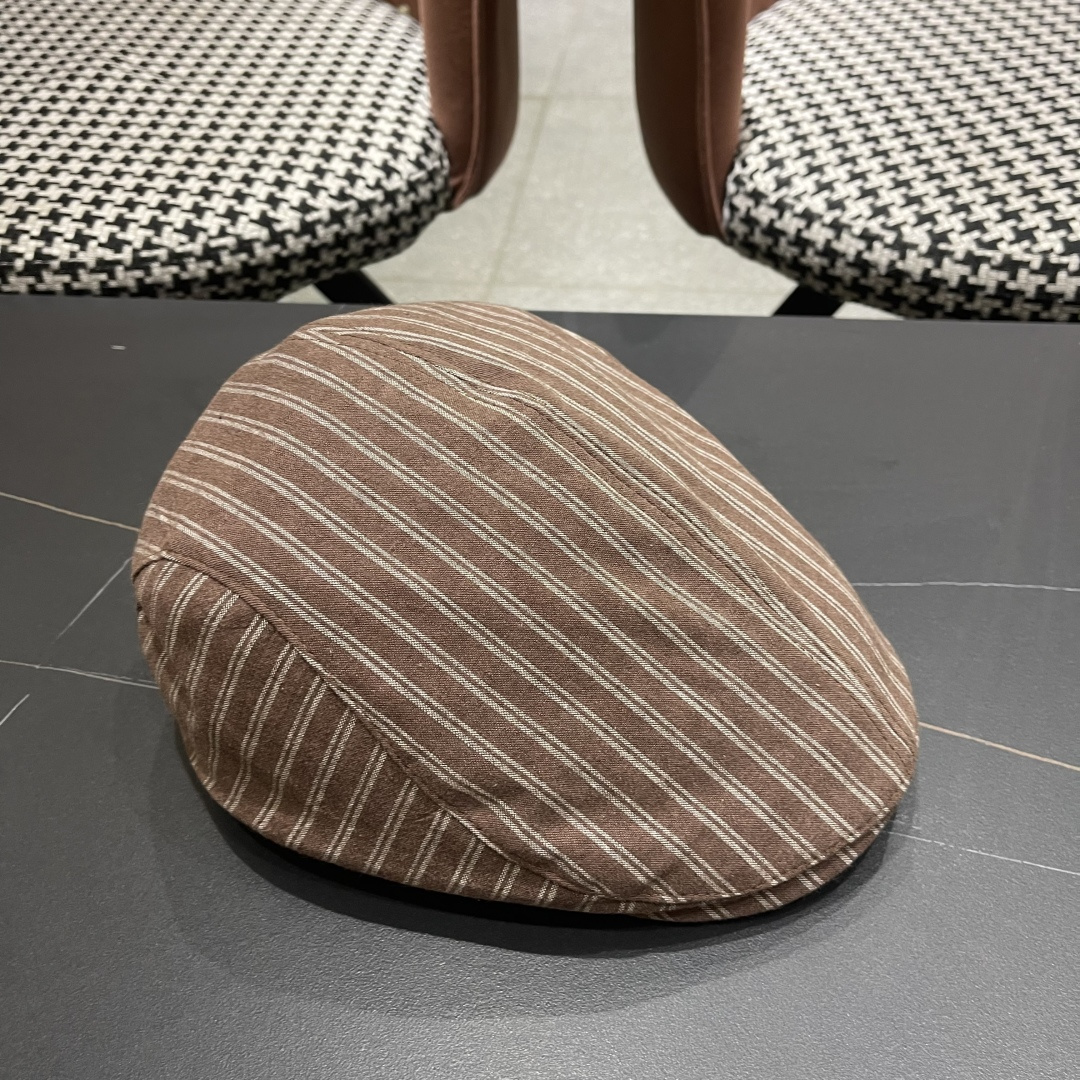  迪奥 日系条纹气质贝雷帽春秋夏季情侣显脸小前进帽
男女画家帽遮阳鸭舌