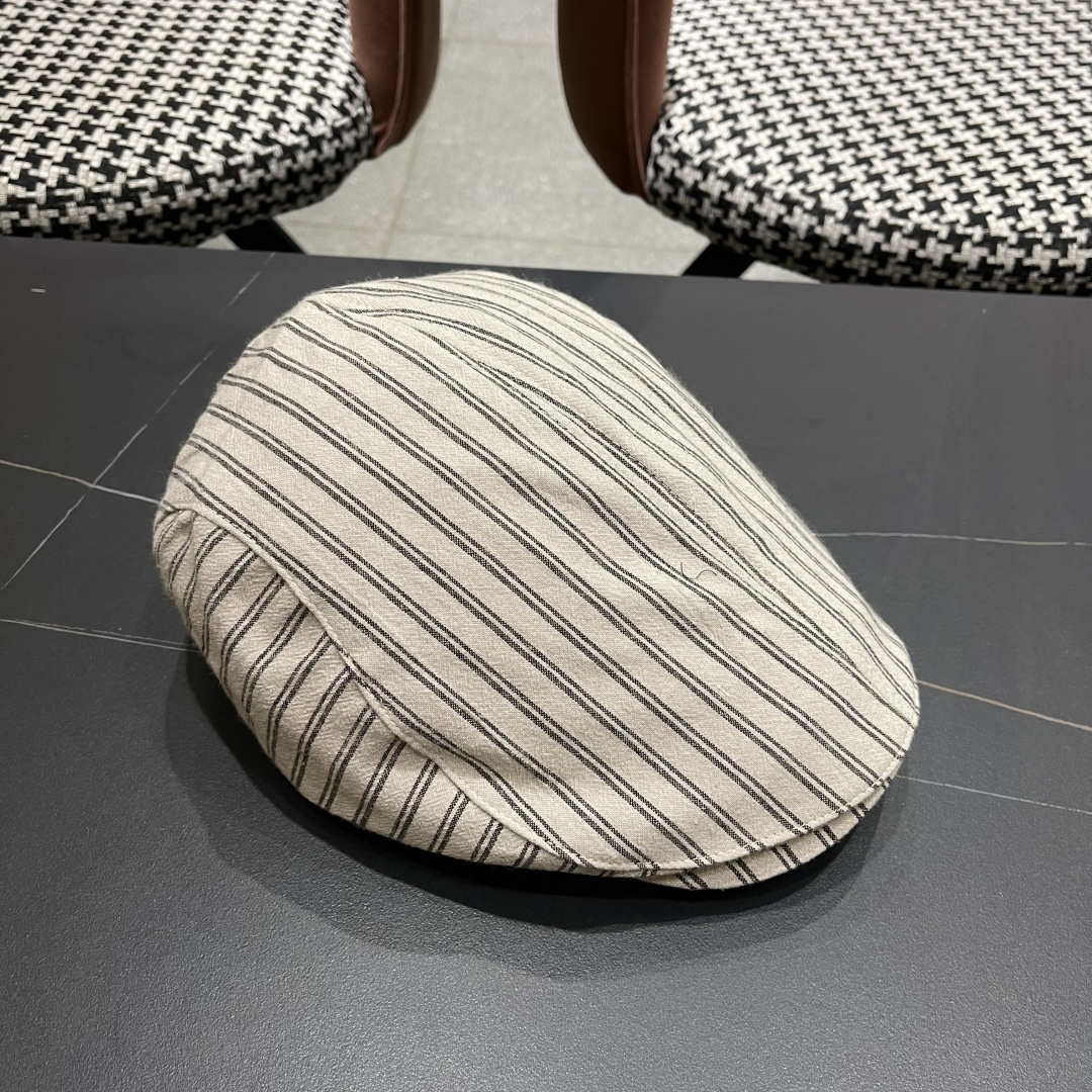  迪奥 日系条纹气质贝雷帽春秋夏季情侣显脸小前进帽
男女画家帽遮阳鸭舌