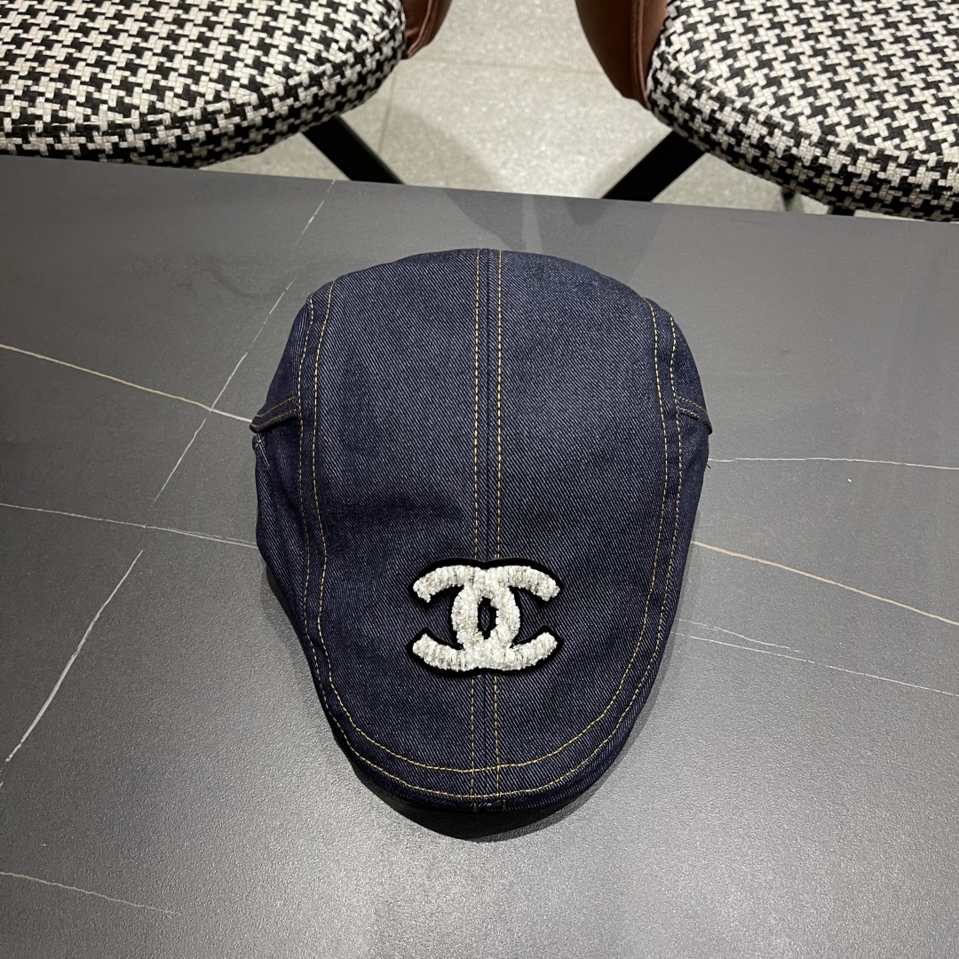  香奈儿2025新款日系文艺复古前进帽情侣休闲百搭英伦贝雷帽男
女反戴潮搭鸭舌帽韩