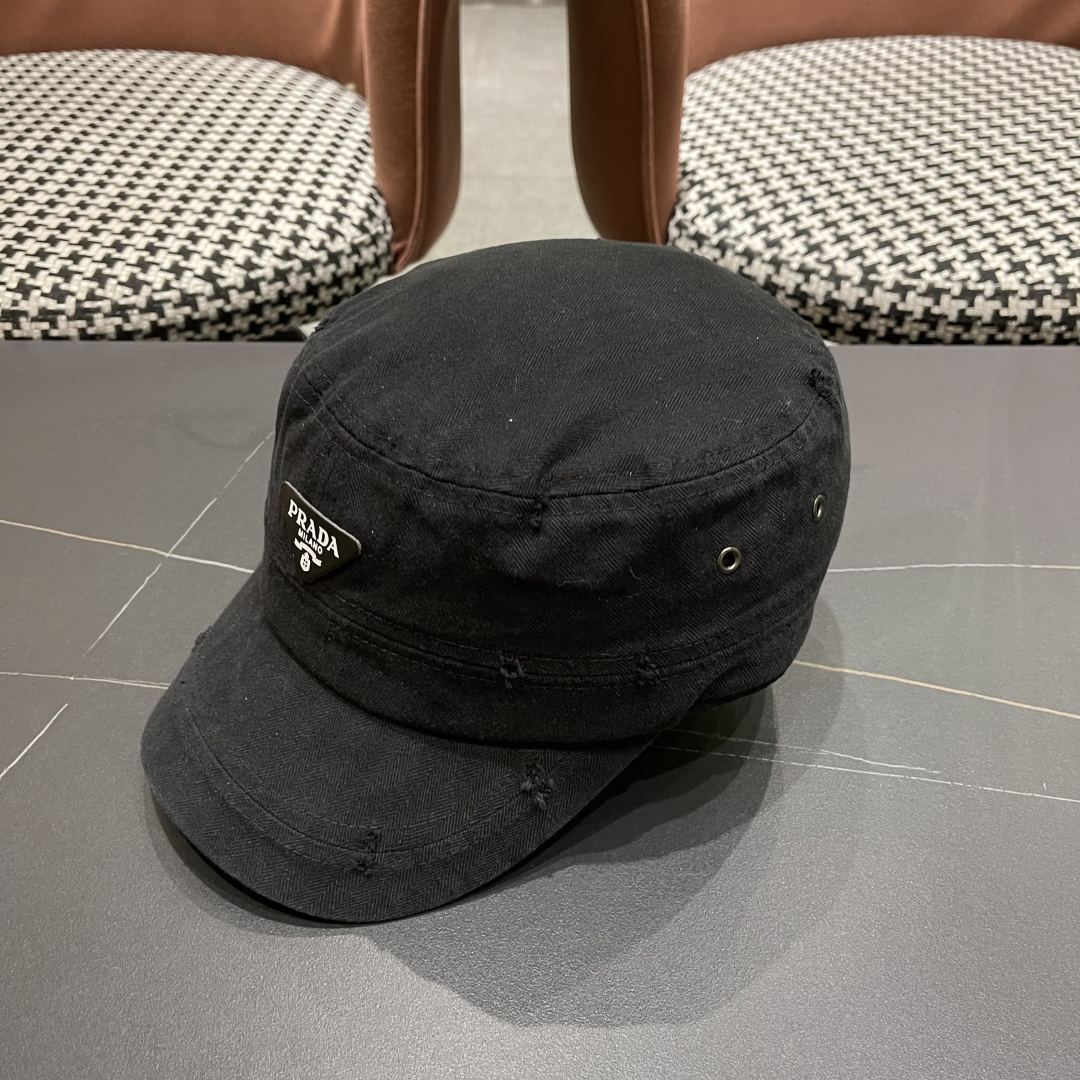  普拉达2025新款闪电小狗森系男女休闲鸭舌帽徒步越
野穿河过隙户外探险平顶防晒