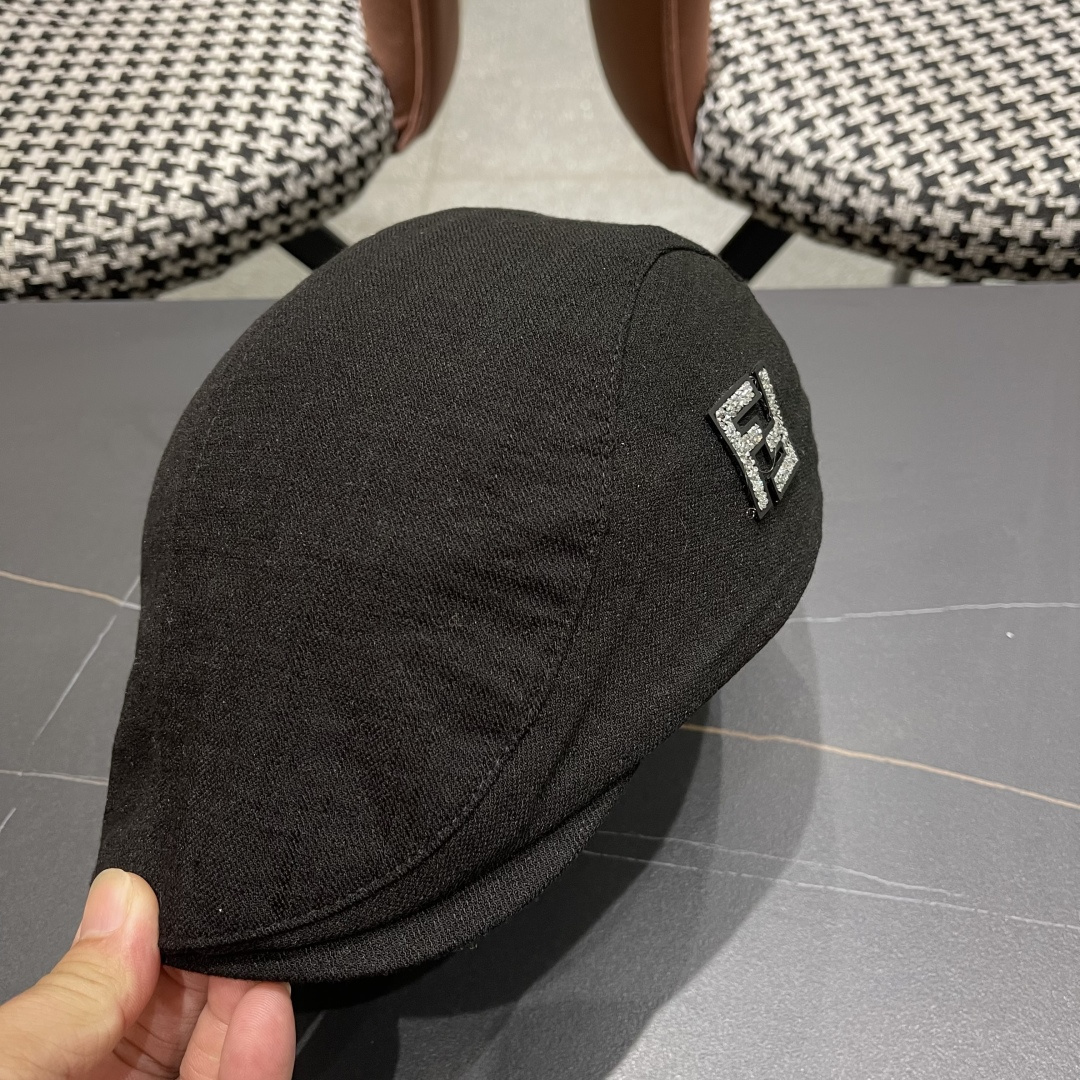  迪芬 复古棉麻前进帽女春夏英伦显脸小贝雷帽子2025新款日系简约鸭舌帽