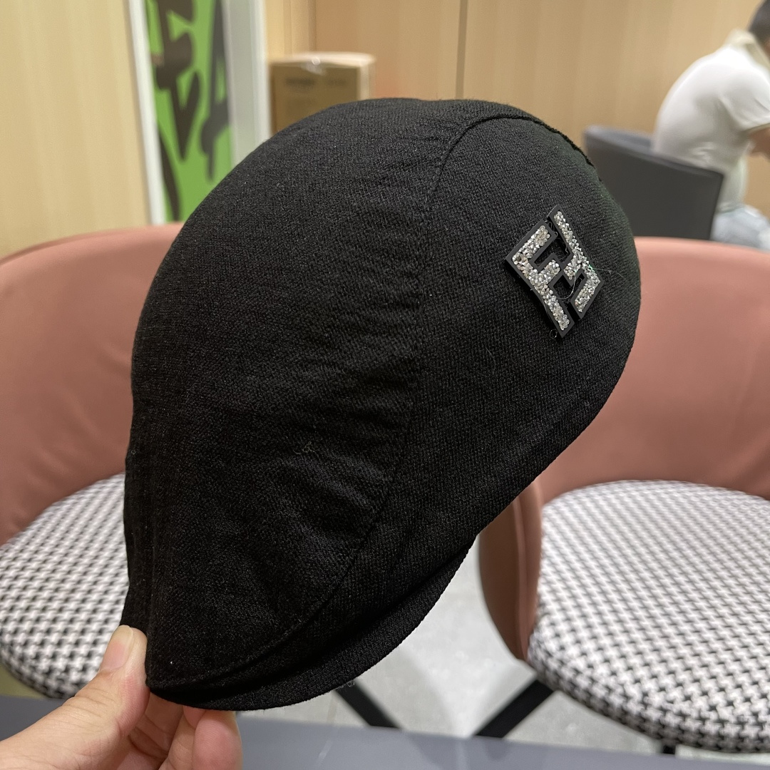  迪芬 复古棉麻前进帽女春夏英伦显脸小贝雷帽子2025新款日系简约鸭舌帽