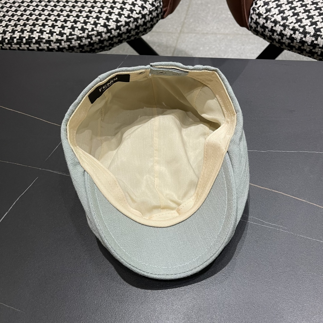  迪芬 复古棉麻前进帽女春夏英伦显脸小贝雷帽子2025新款日系简约鸭舌帽