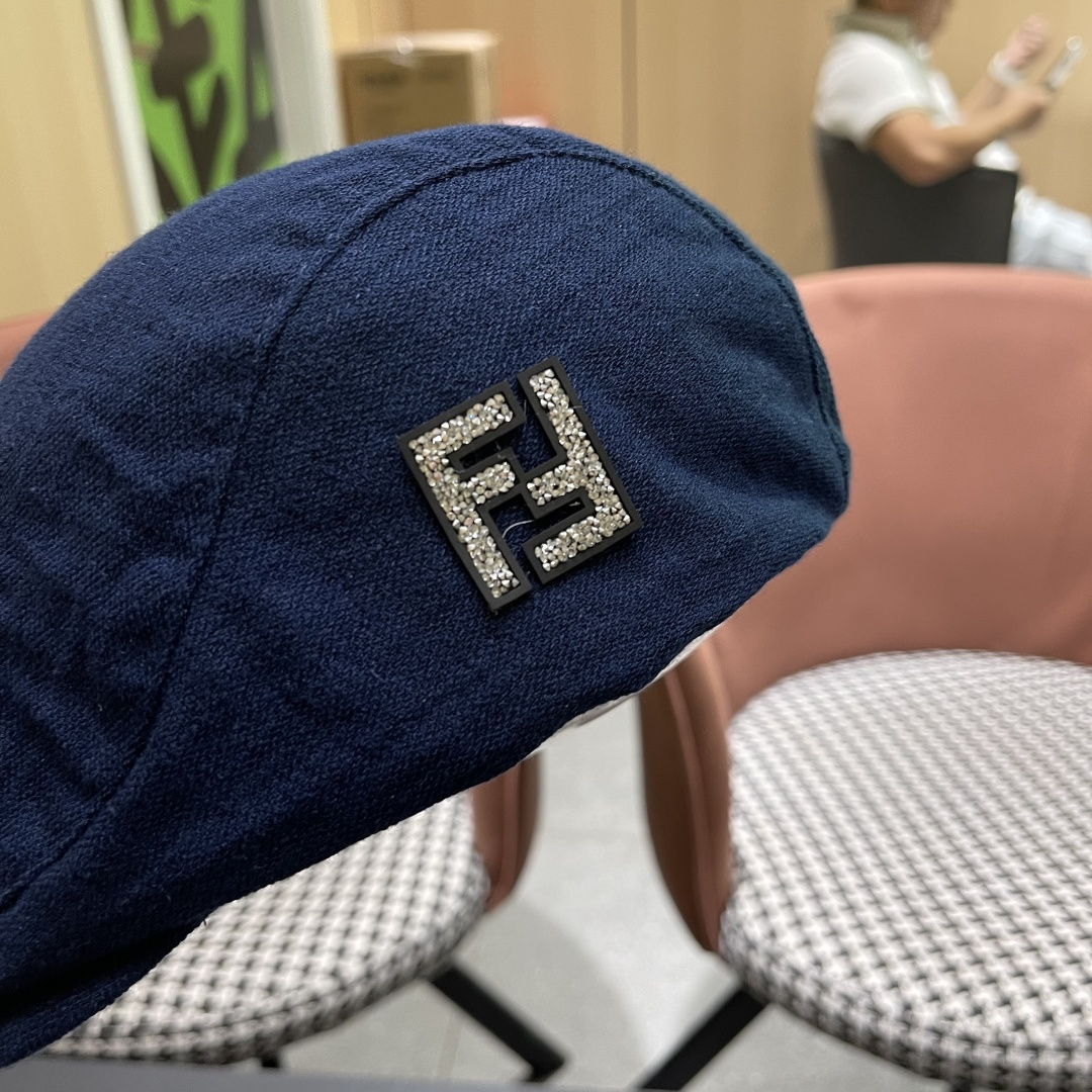  迪芬 复古棉麻前进帽女春夏英伦显脸小贝雷帽子2025新款日系简约鸭舌帽