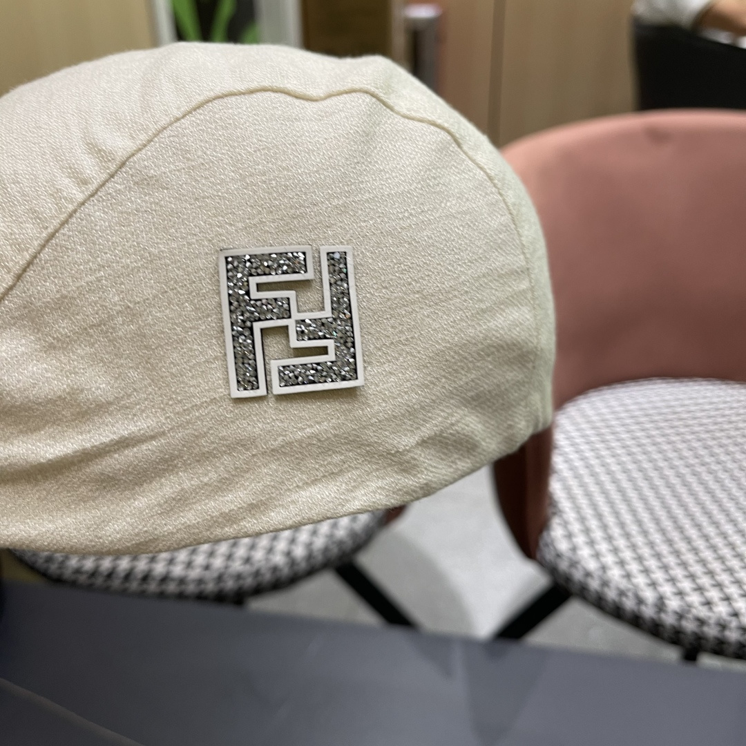  迪芬 复古棉麻前进帽女春夏英伦显脸小贝雷帽子2025新款日系简约鸭舌帽