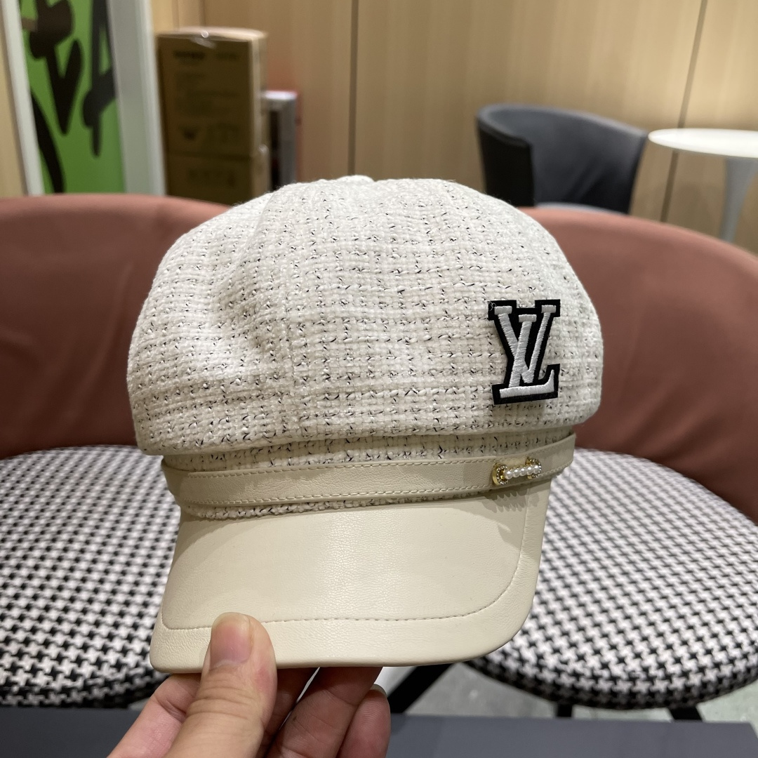  Lv路易威登 珍珠小香风复古格纹英伦八角帽子女2025新款
百搭显脸小时尚报童帽