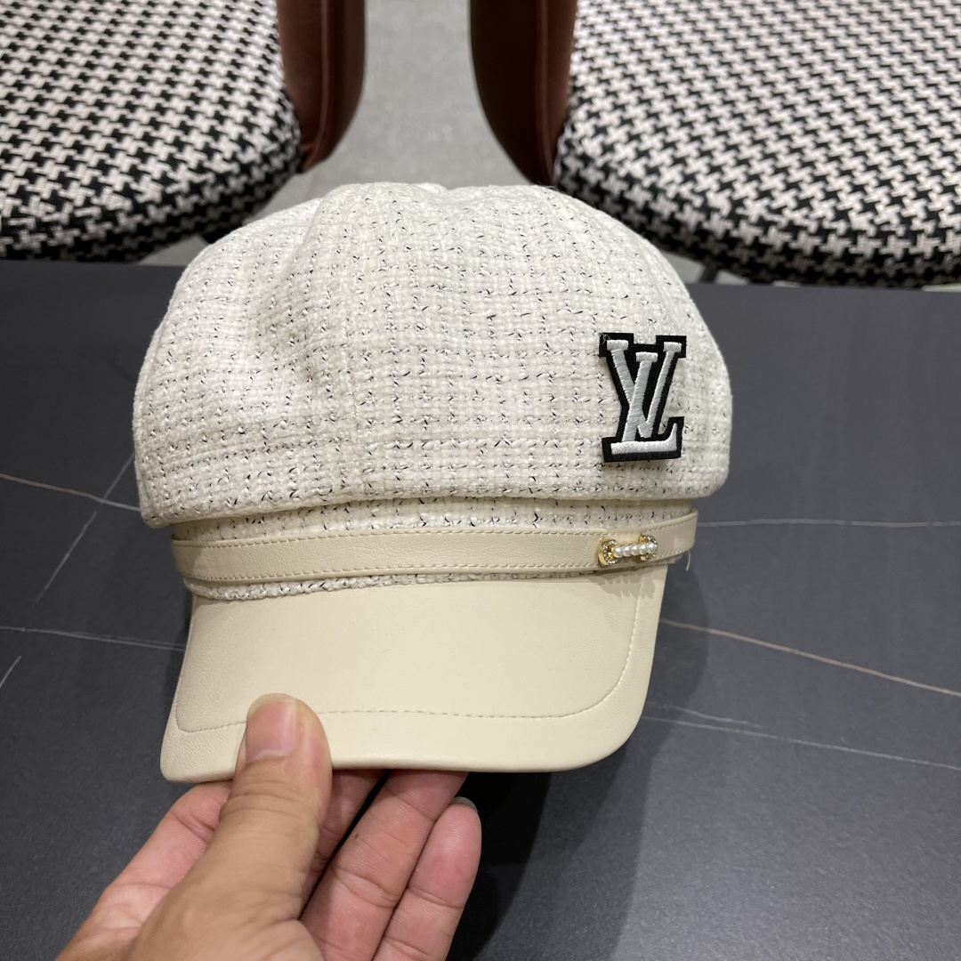  Lv路易威登 珍珠小香风复古格纹英伦八角帽子女2025新款
百搭显脸小时尚报童帽