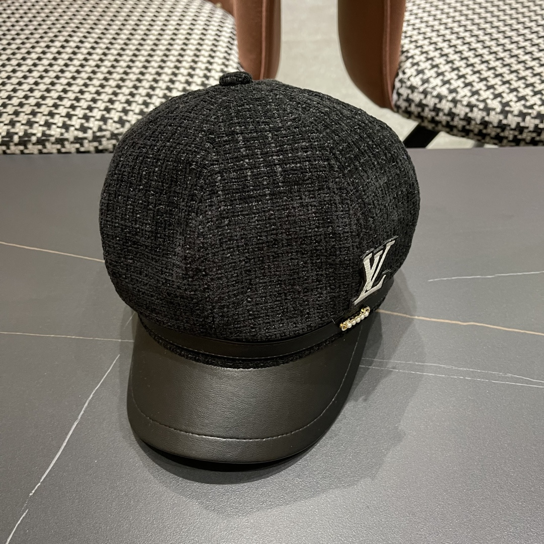  Lv路易威登 珍珠小香风复古格纹英伦八角帽子女2025新款
百搭显脸小时尚报童帽