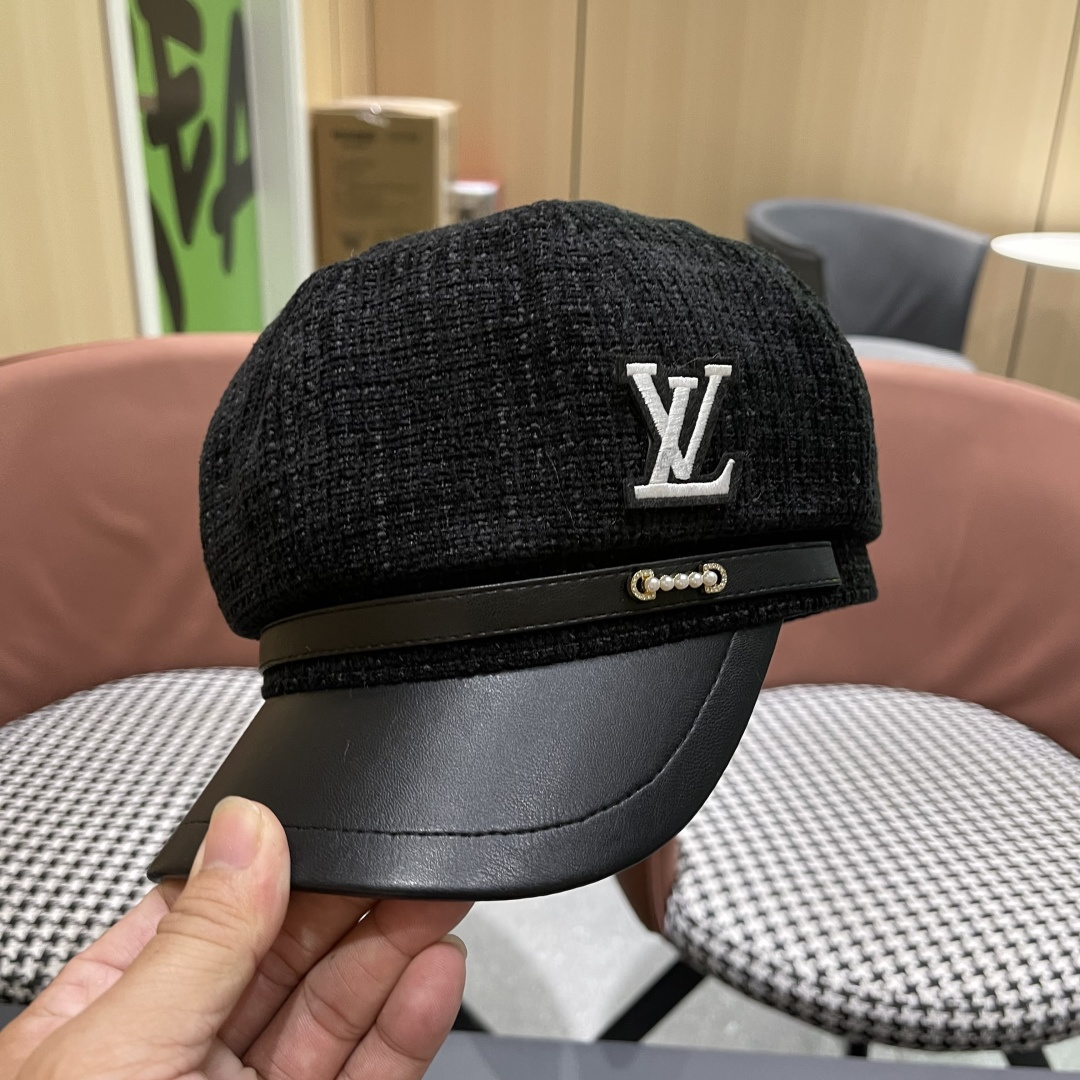  Lv路易威登 珍珠小香风复古格纹英伦八角帽子女2025新款
百搭显脸小时尚报童帽