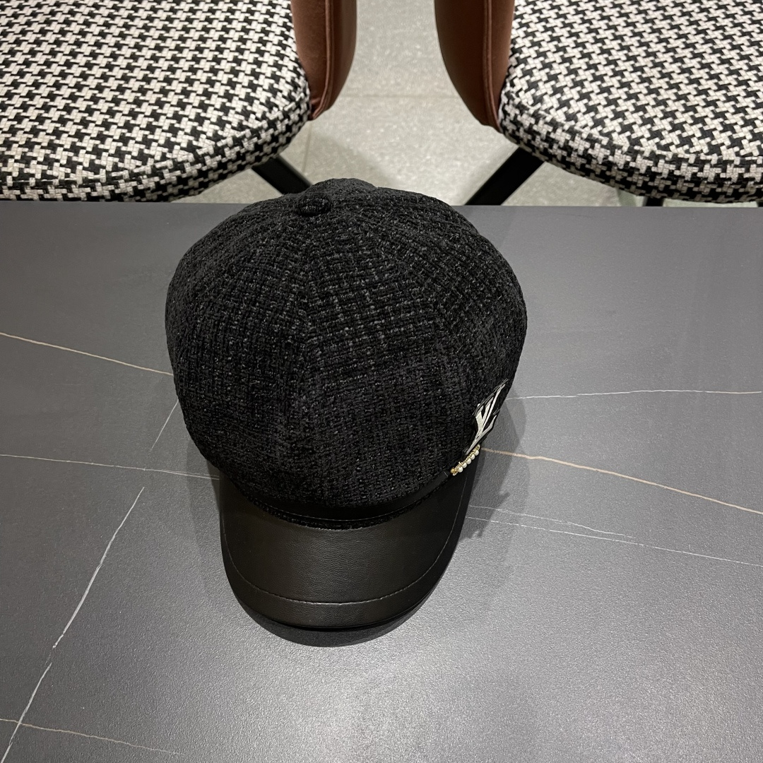  Lv路易威登 珍珠小香风复古格纹英伦八角帽子女2025新款
百搭显脸小时尚报童帽