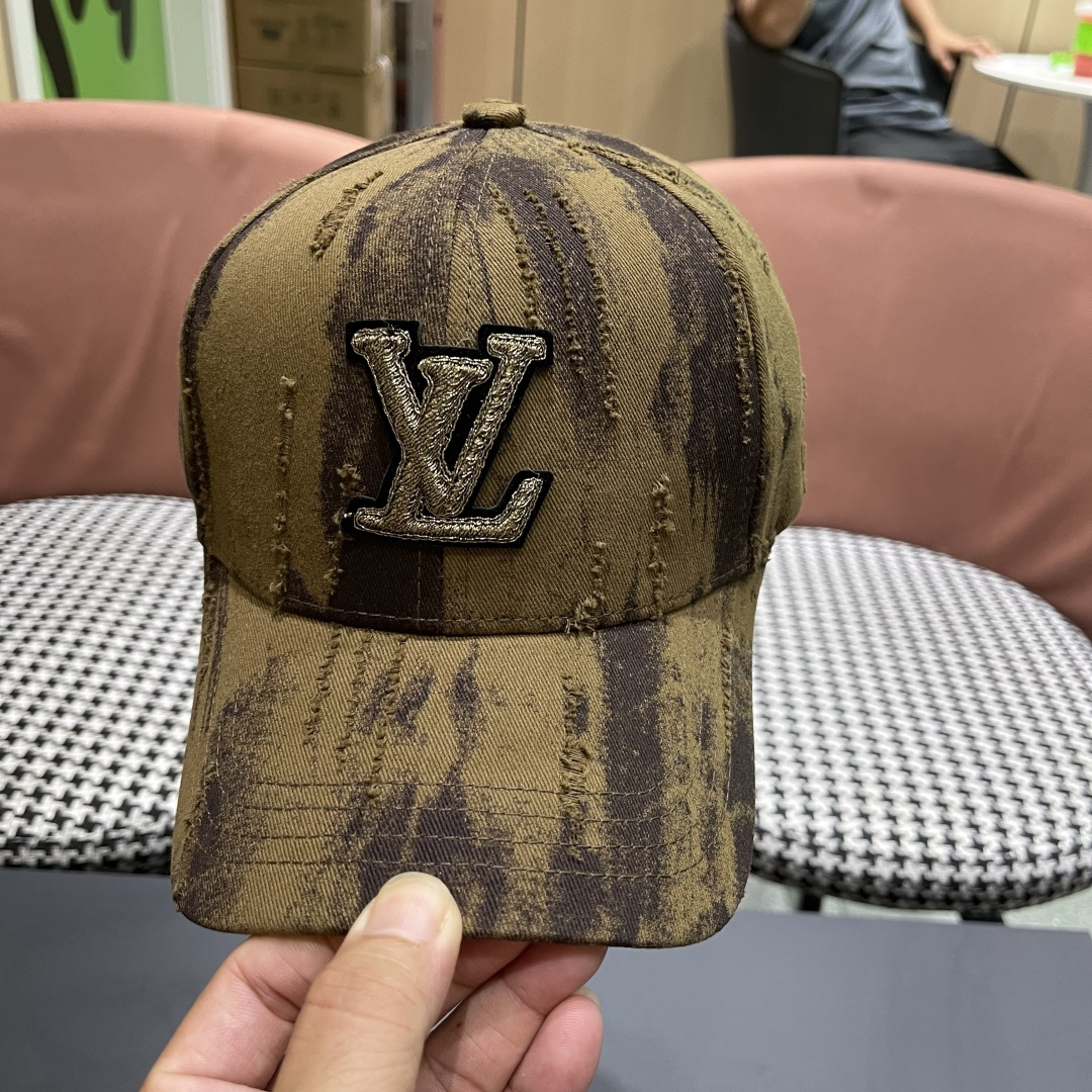  Lv路易威登 朵蕉复古棒球帽子女夏季新款户外出游女大
头围显脸小硬顶鸭舌帽子