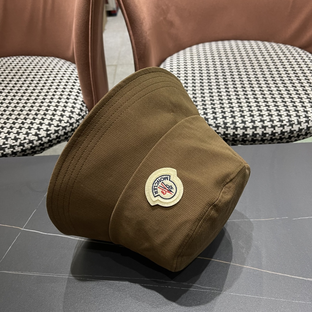  蒙口2025新款甜心水洗纯色渔夫帽子休闲盆
帽男女遮阳水桶帽夏