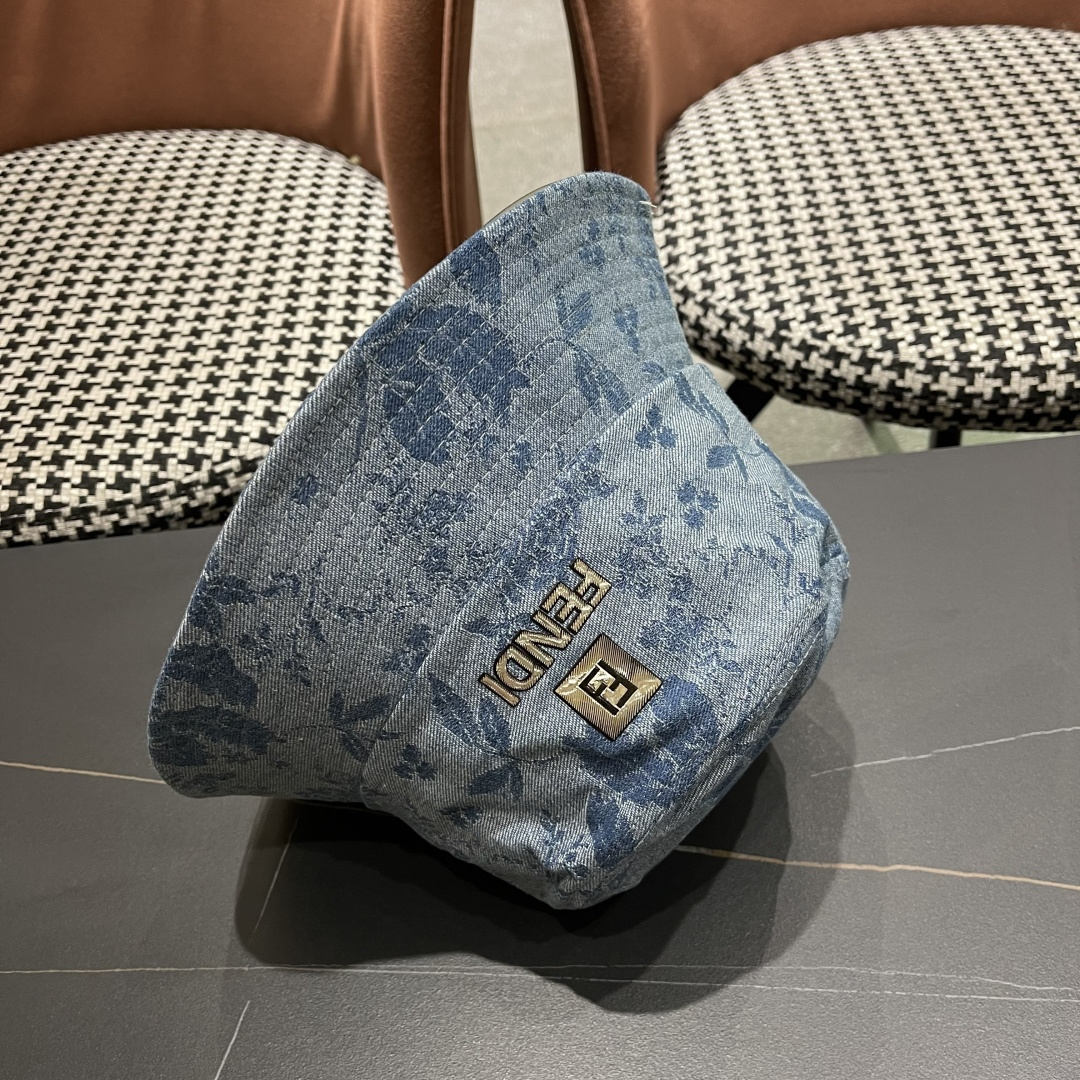  芬迪 新款日系小众时尚渔夫帽女夏天街头百搭防晒遮阳盆帽男显脸小