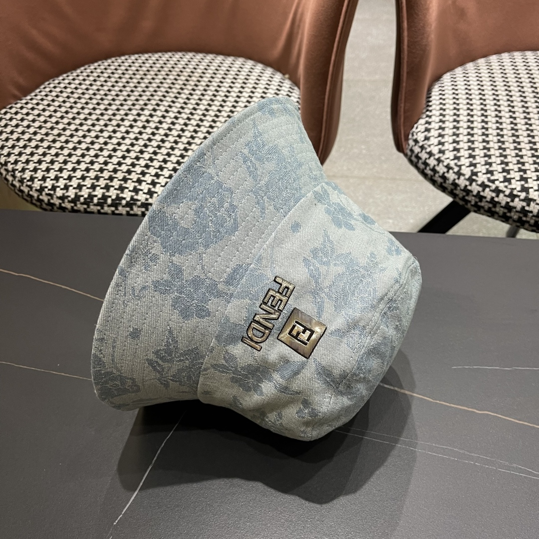  芬迪 新款日系小众时尚渔夫帽女夏天街头百搭防晒遮阳盆帽男显脸小