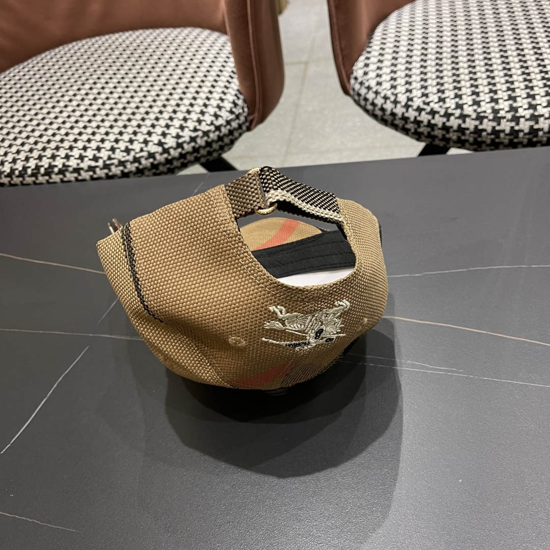  巴宝莉 洋气时髦硬顶格子棒球帽女春秋季格纹鸭舌帽户
外出游防晒遮阳帽男