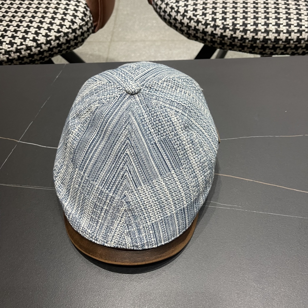  迪奥 日系复古牛仔前进帽女夏文艺休闲百搭皮质
帽檐画家帽鸭舌报童帽子