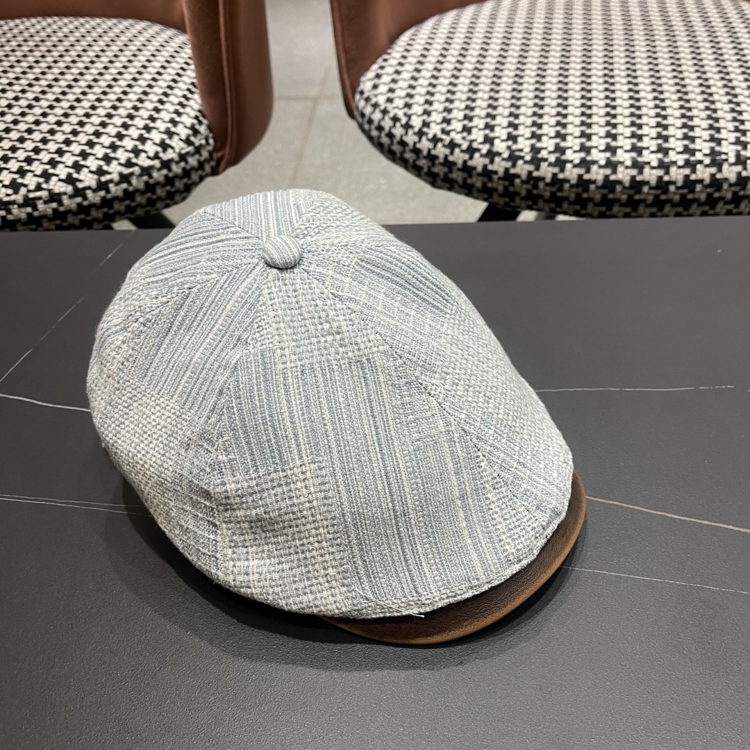  迪奥 日系复古牛仔前进帽女夏文艺休闲百搭皮质
帽檐画家帽鸭舌报童帽子