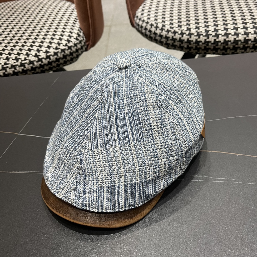  迪奥 日系复古牛仔前进帽女夏文艺休闲百搭皮质
帽檐画家帽鸭舌报童帽子