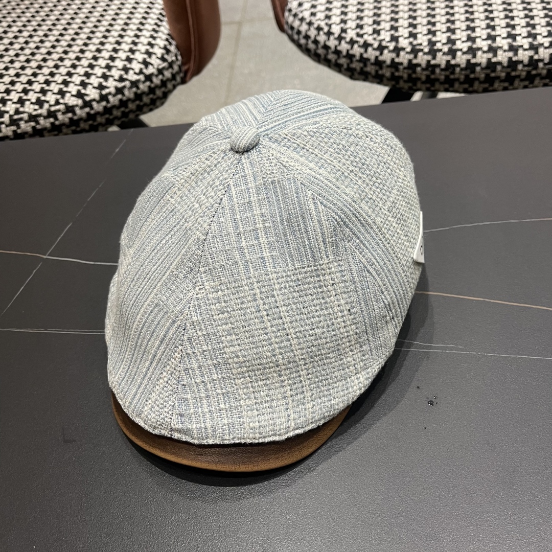  迪奥 日系复古牛仔前进帽女夏文艺休闲百搭皮质
帽檐画家帽鸭舌报童帽子