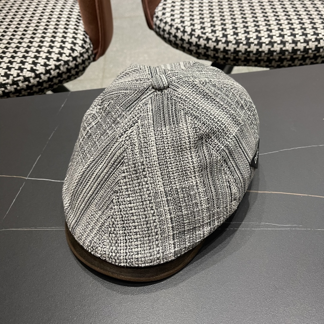  迪奥 日系复古牛仔前进帽女夏文艺休闲百搭皮质
帽檐画家帽鸭舌报童帽子