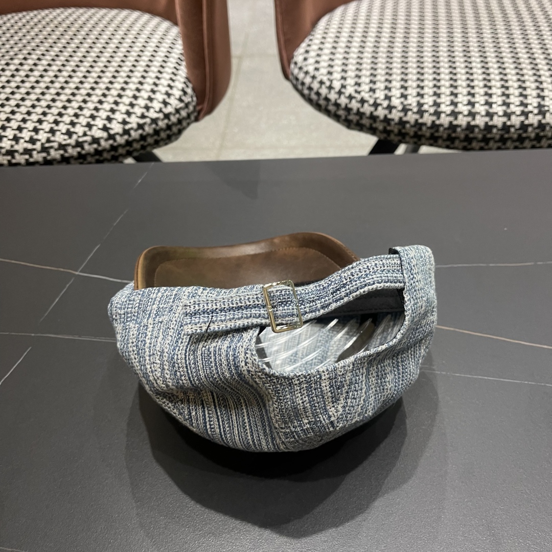  迪奥 日系复古牛仔前进帽女夏文艺休闲百搭皮质
帽檐画家帽鸭舌报童帽子