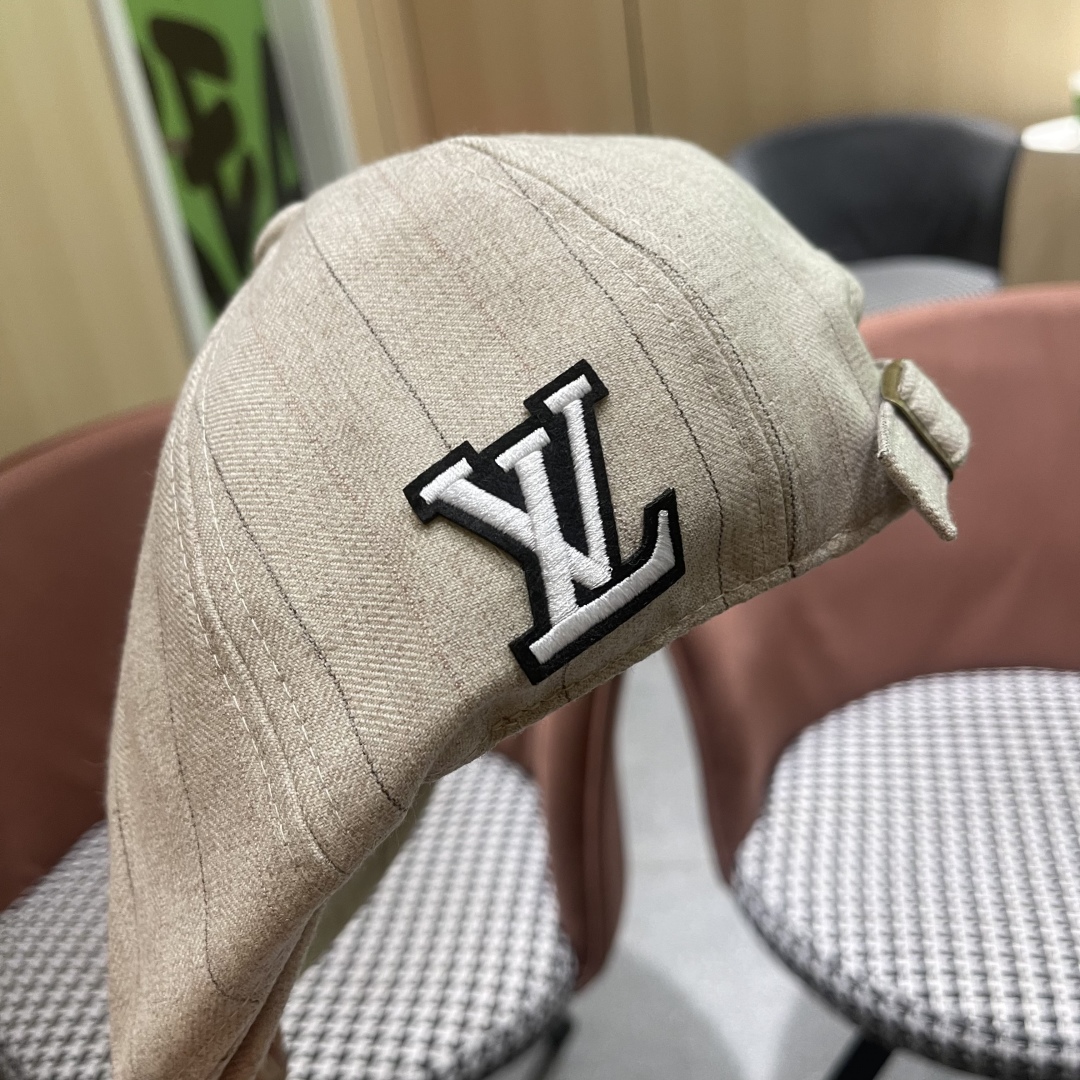  Lv 路易威登日系复古前进帽女大头围贝雷帽报童八角画家帽
男文艺短檐鸭舌帽子