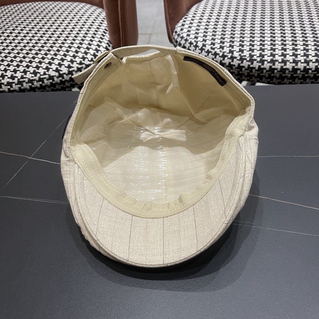  Lv 路易威登日系复古前进帽女大头围贝雷帽报童八角画家帽
男文艺短檐鸭舌帽子