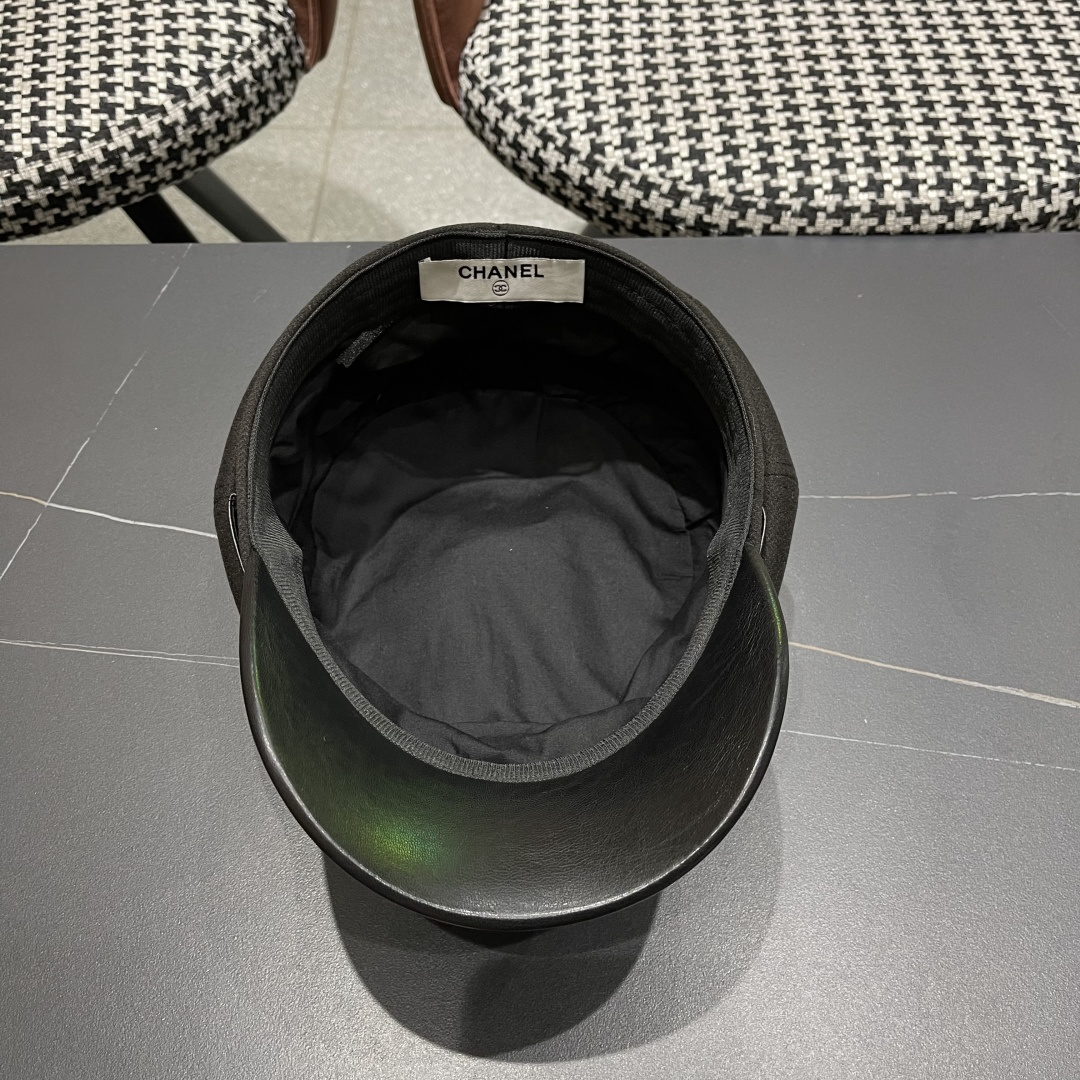  香奈儿 八角帽子女四季款棉质百搭贝雷帽英伦复古大头
围品脸小鸭舌报童帽