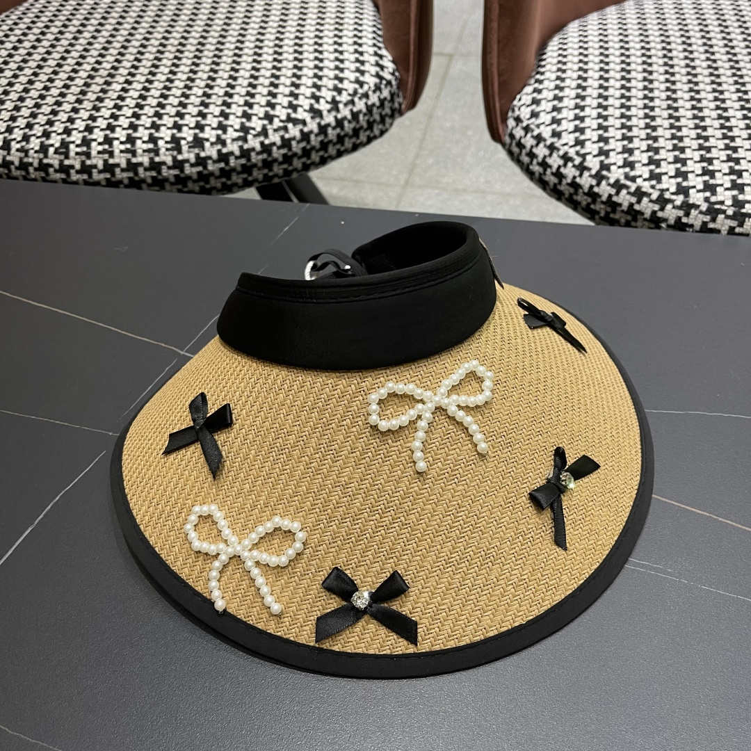  Lv路易威登 防晒帽女夏季防紫外线遮阳帽户外草
编帽子太阳帽大帽檐透气空顶帽