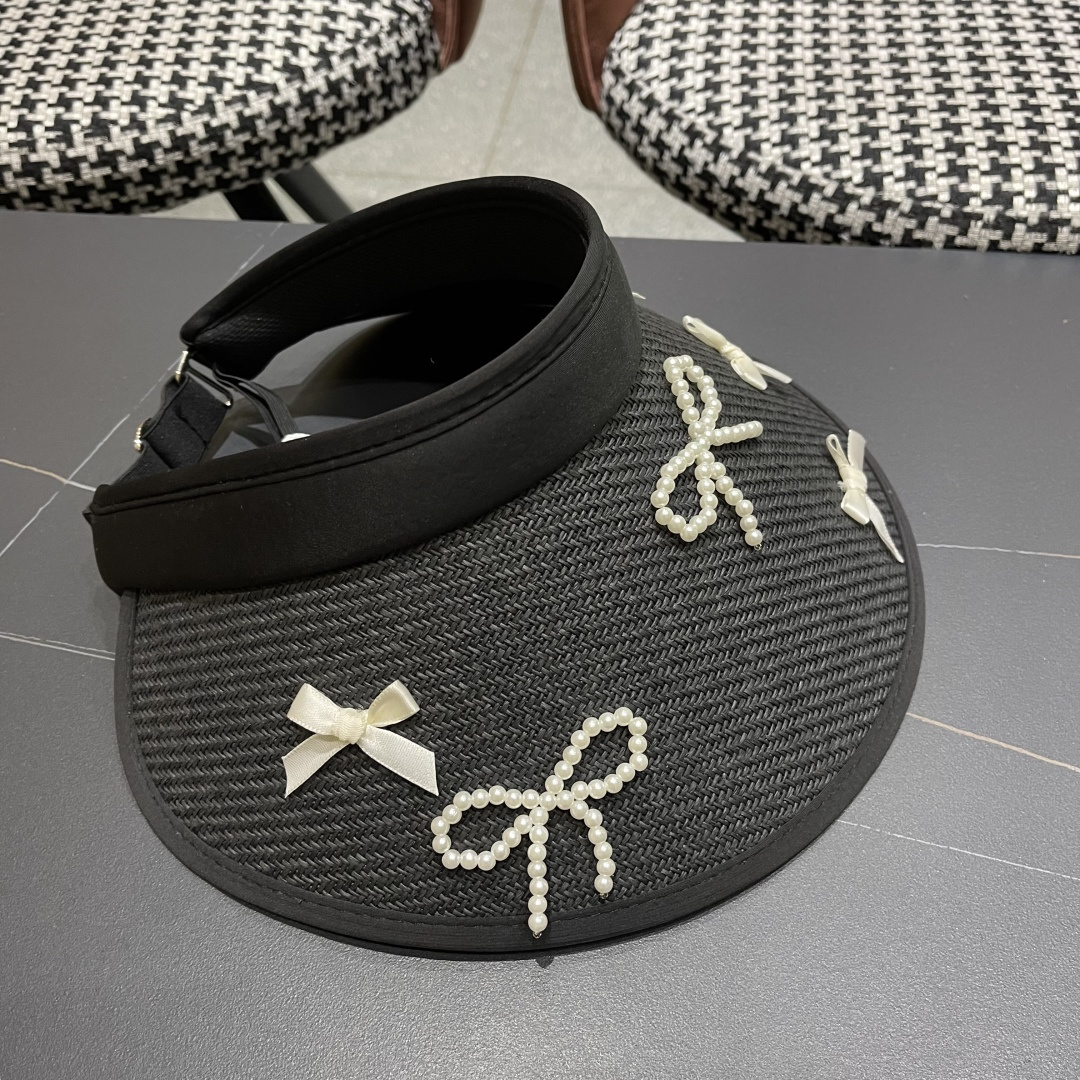  Lv路易威登 防晒帽女夏季防紫外线遮阳帽户外草
编帽子太阳帽大帽檐透气空顶帽