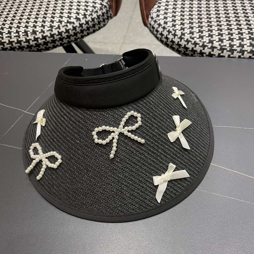  Lv路易威登 防晒帽女夏季防紫外线遮阳帽户外草
编帽子太阳帽大帽檐透气空顶帽