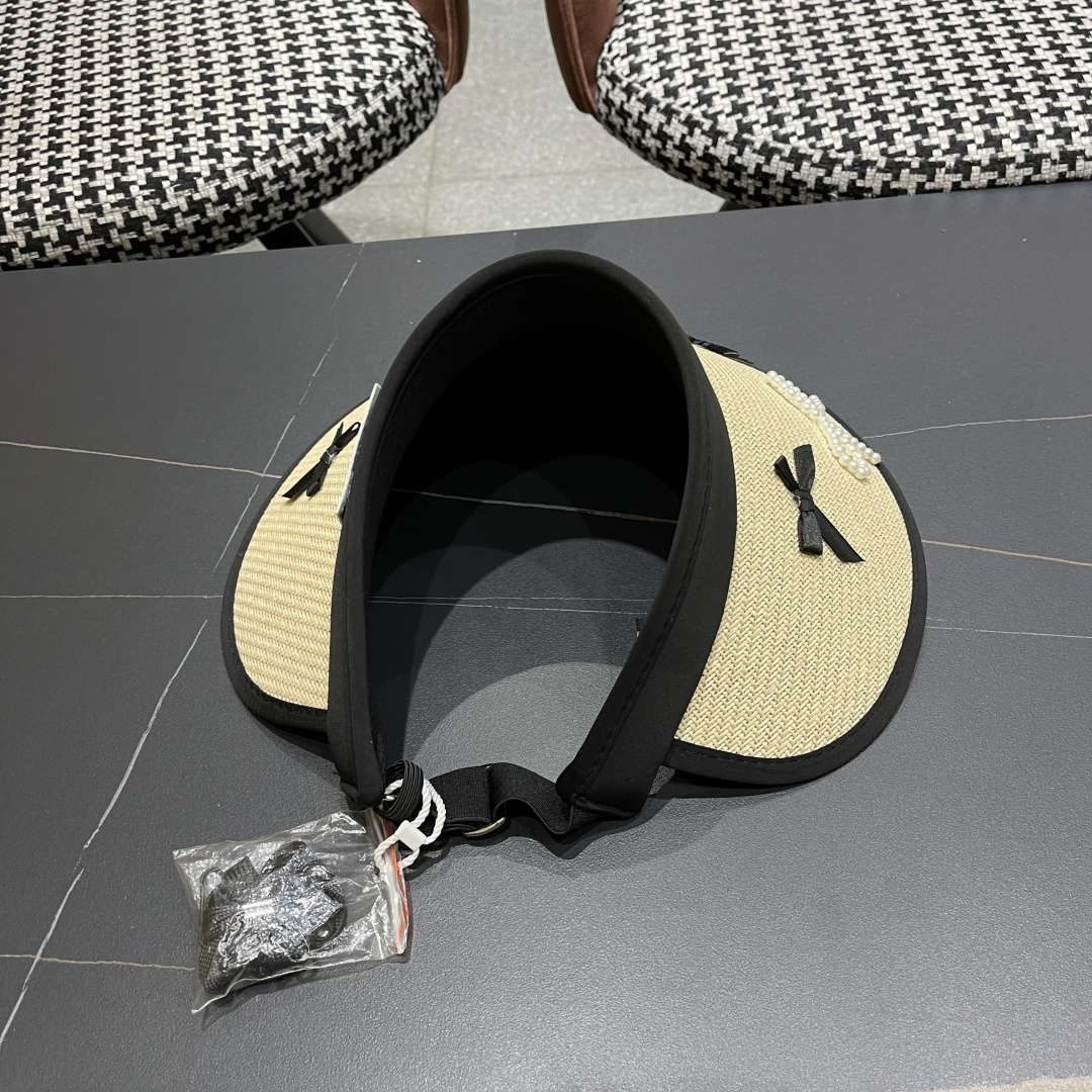  Lv路易威登 防晒帽女夏季防紫外线遮阳帽户外草
编帽子太阳帽大帽檐透气空顶帽