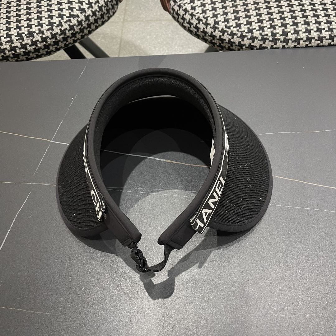  香奈儿 2025新款防晒帽女夏季出游防紫外
线遮阳帽大帽檐空顶户外太阳帽