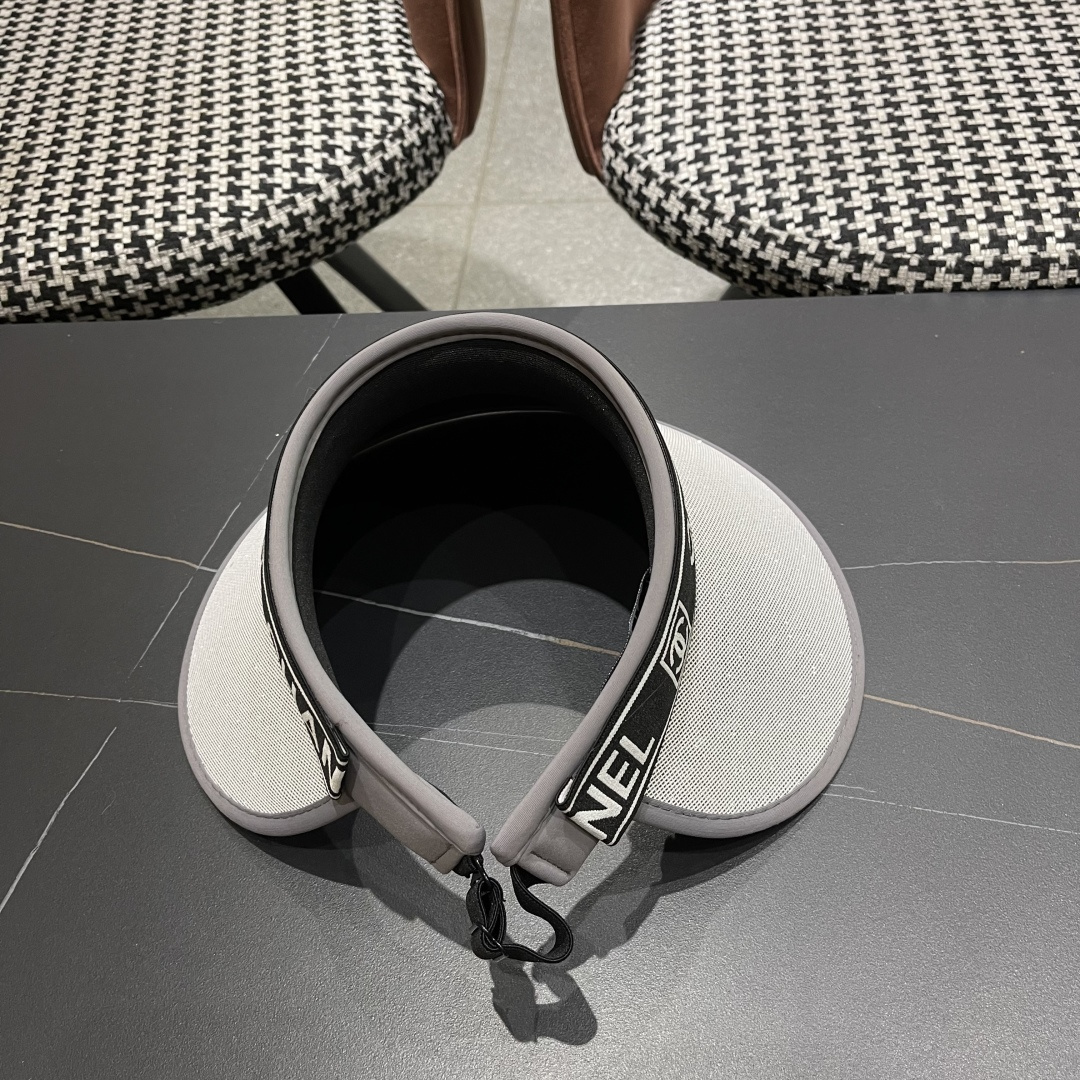  香奈儿 2025新款防晒帽女夏季出游防紫外
线遮阳帽大帽檐空顶户外太阳帽