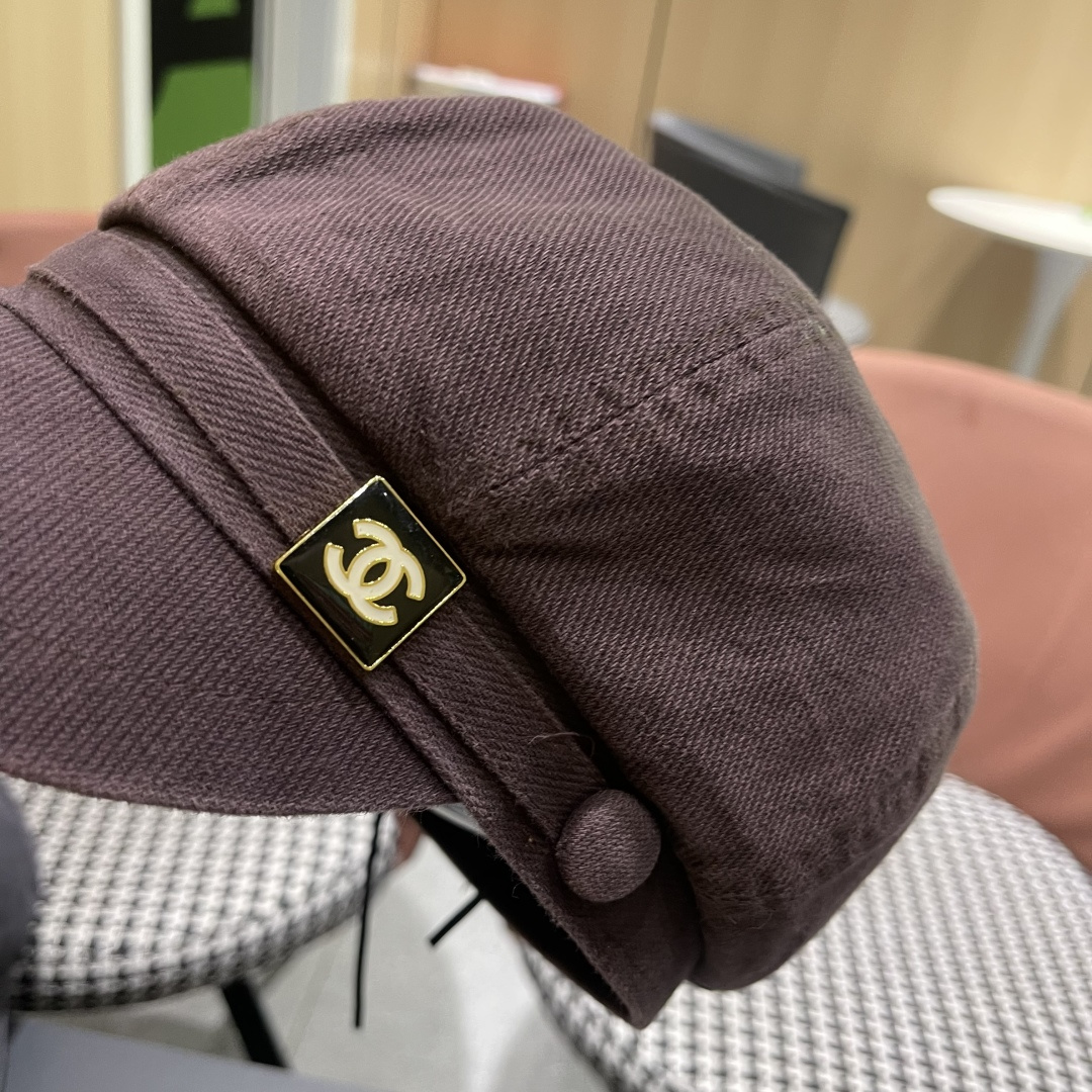  香奈儿 鸭舌帽女新款洋气帽子日系英伦风贝
雷帽品脸小休闲报童八角帽