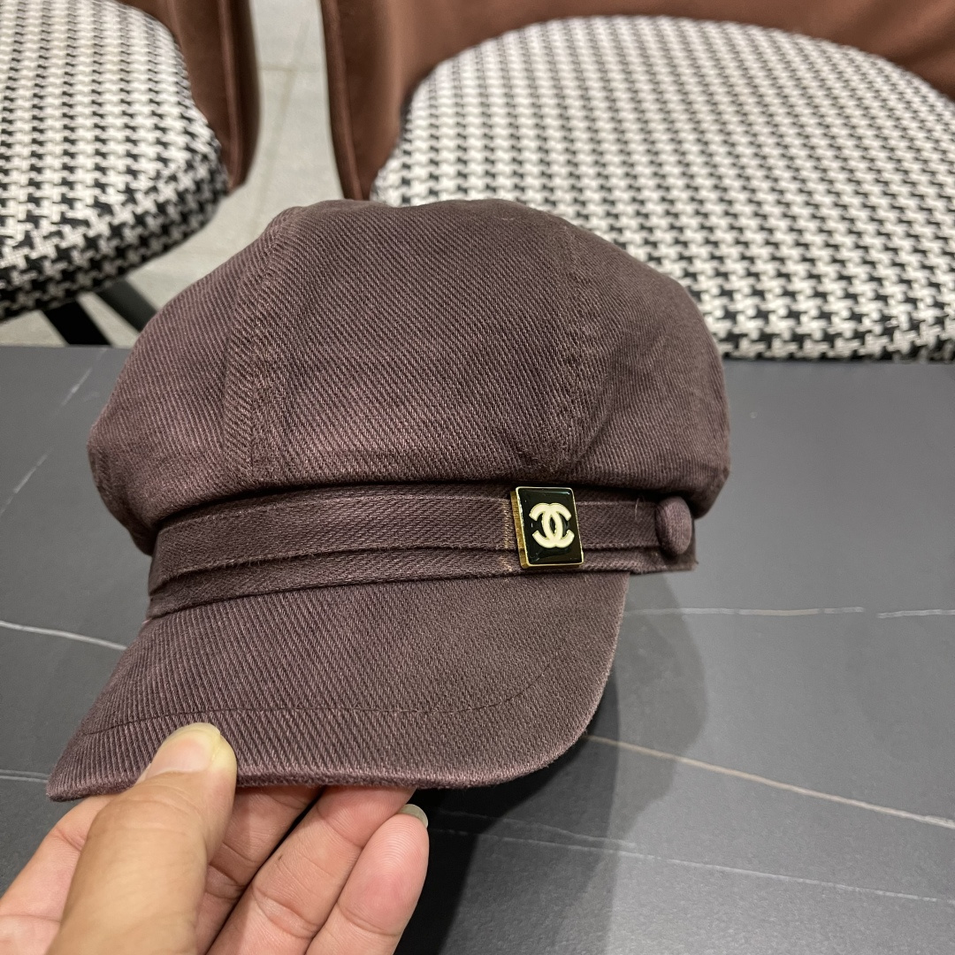  香奈儿 鸭舌帽女新款洋气帽子日系英伦风贝
雷帽品脸小休闲报童八角帽